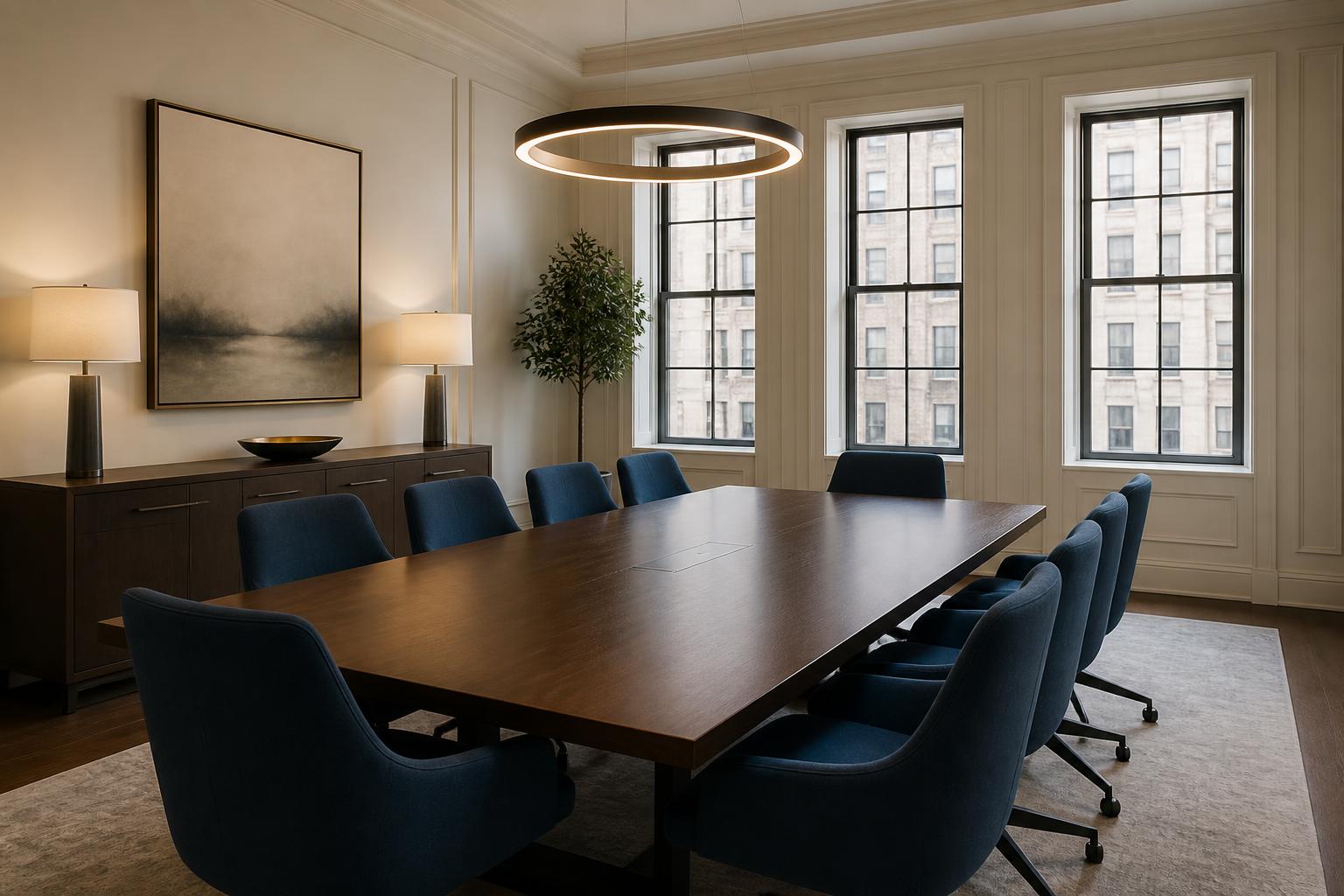 Quiet professional meeting room with natural daylight